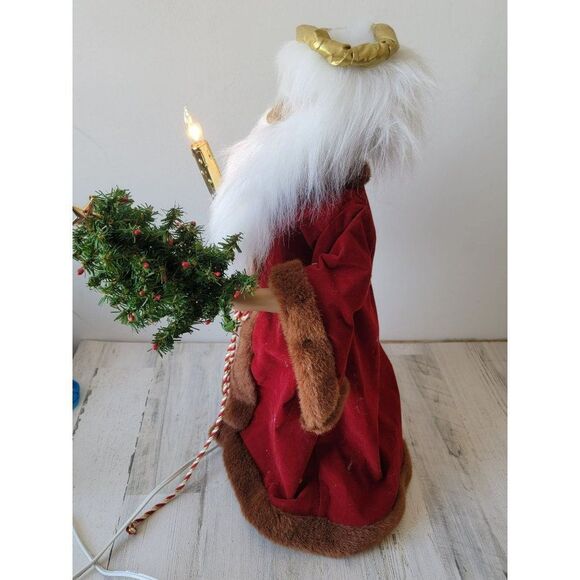 Telco St Nicholas Santa red robe tree candle animated motionette Xmas - Picture 13 of 13